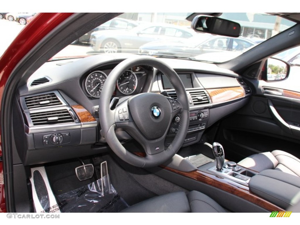 Black Interior 2014 BMW X6 xDrive50i Photo #94890446