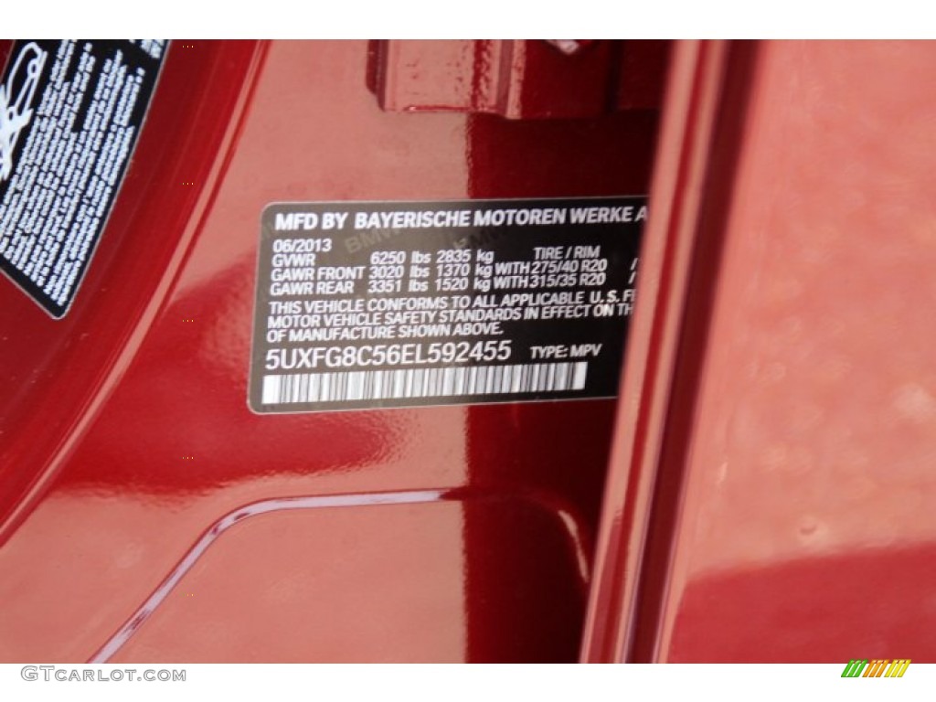 2014 X6 xDrive50i - Vermillion Red Metallic / Black photo #35