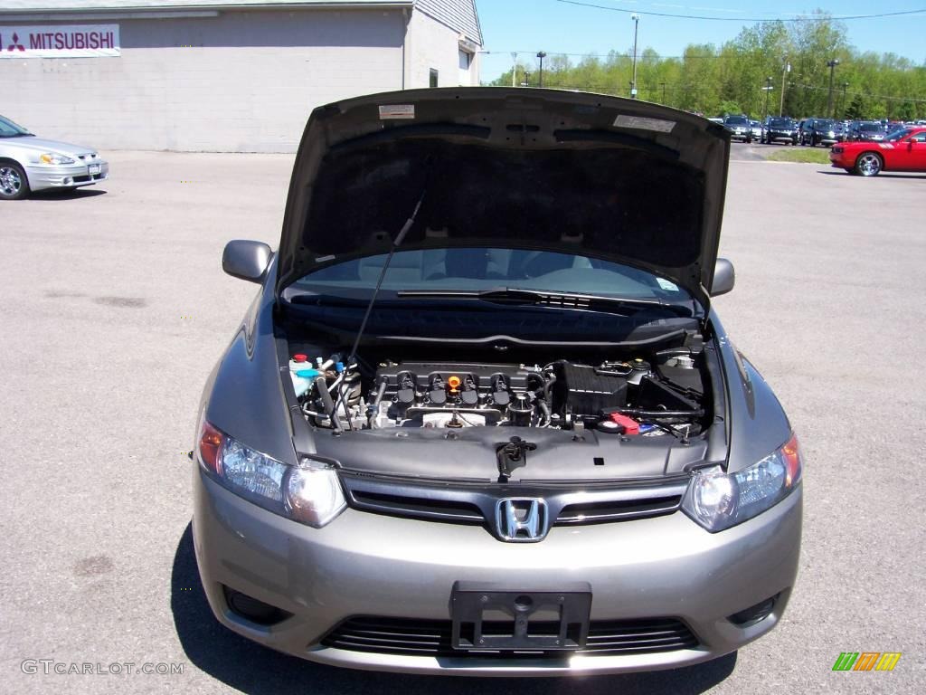 2006 Civic EX Coupe - Galaxy Gray Metallic / Gray photo #15