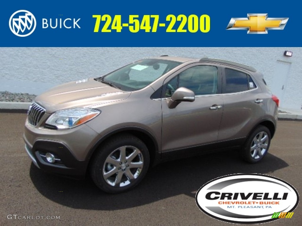 2014 Encore Leather AWD - Cocoa Silver Metallic / Ebony photo #1