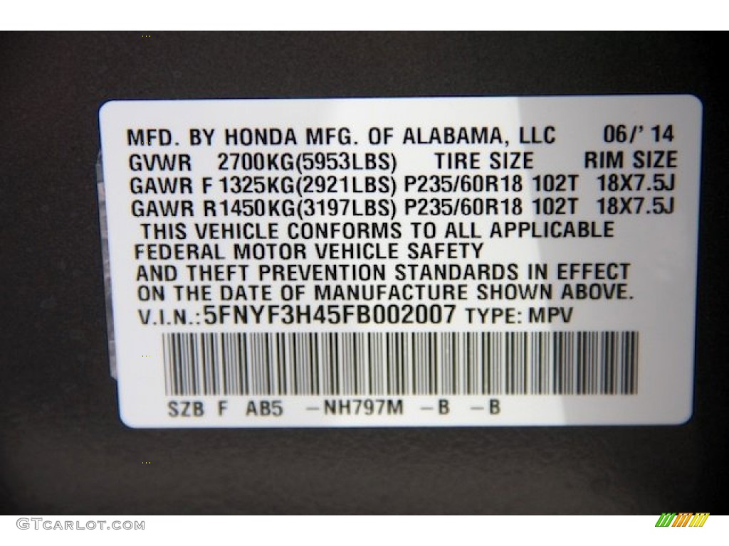 2015 Pilot EX - Modern Steel Metallic / Gray photo #21