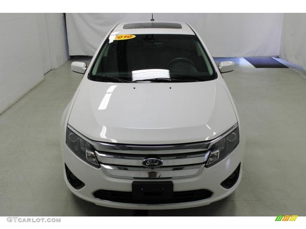2010 Fusion SE V6 - White Platinum Tri-coat Metallic / Charcoal Black photo #3