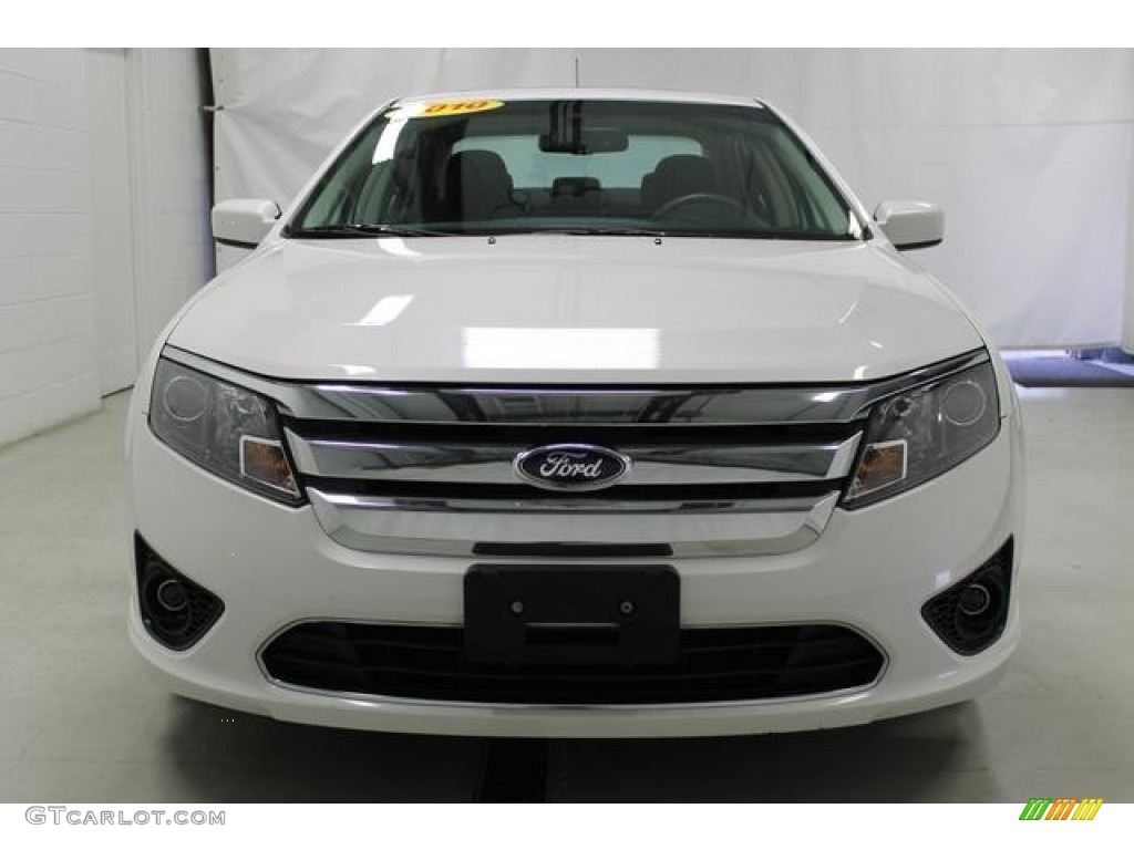 2010 Fusion SE V6 - White Platinum Tri-coat Metallic / Charcoal Black photo #4