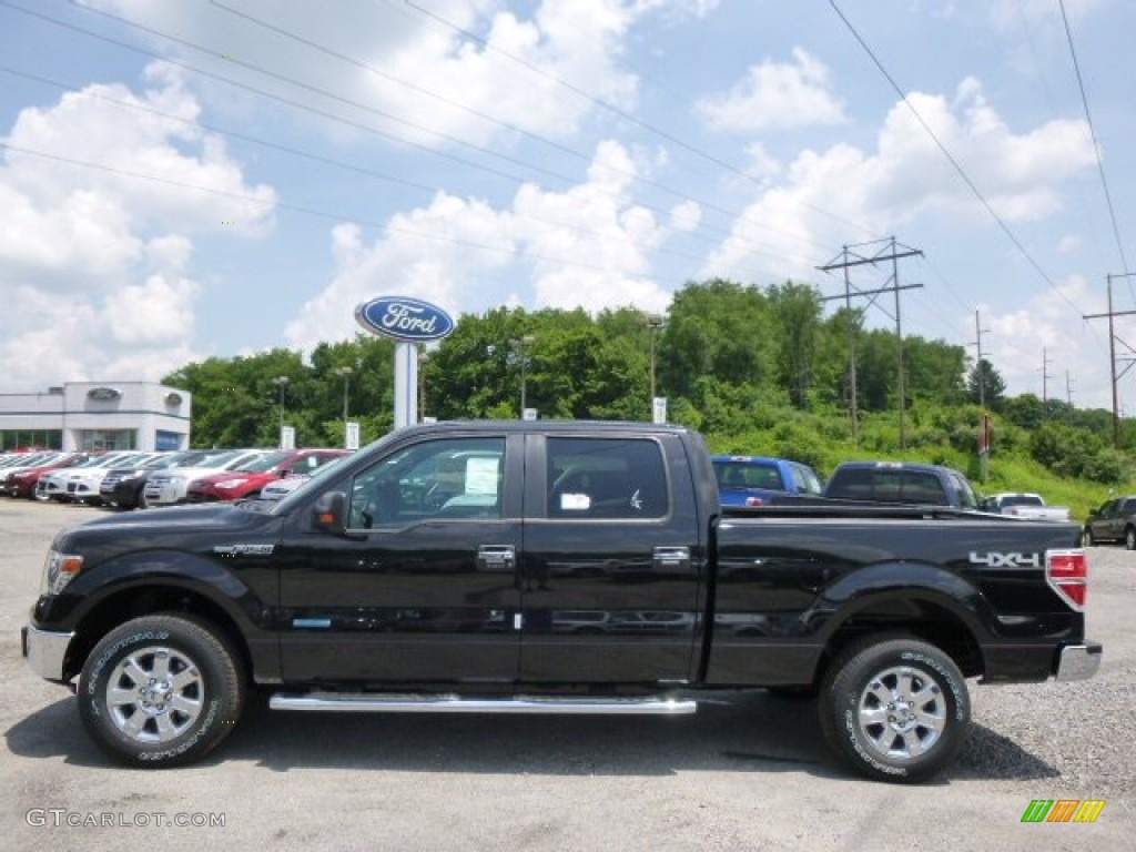 2014 F150 XLT SuperCrew 4x4 - Tuxedo Black / Steel Grey photo #5