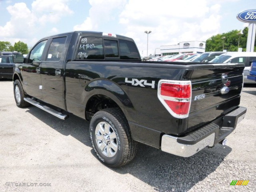 2014 F150 XLT SuperCrew 4x4 - Tuxedo Black / Steel Grey photo #6