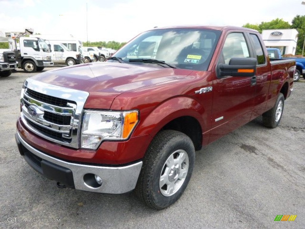 2014 F150 XLT SuperCab 4x4 - Sunset / Steel Grey photo #4