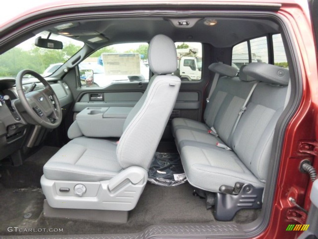 Steel Grey Interior 2014 Ford F150 XLT SuperCab 4x4 Photo #94907163