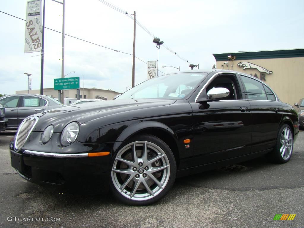 Ebony Black 2007 Jaguar S-Type R Sport Exterior Photo #9490728