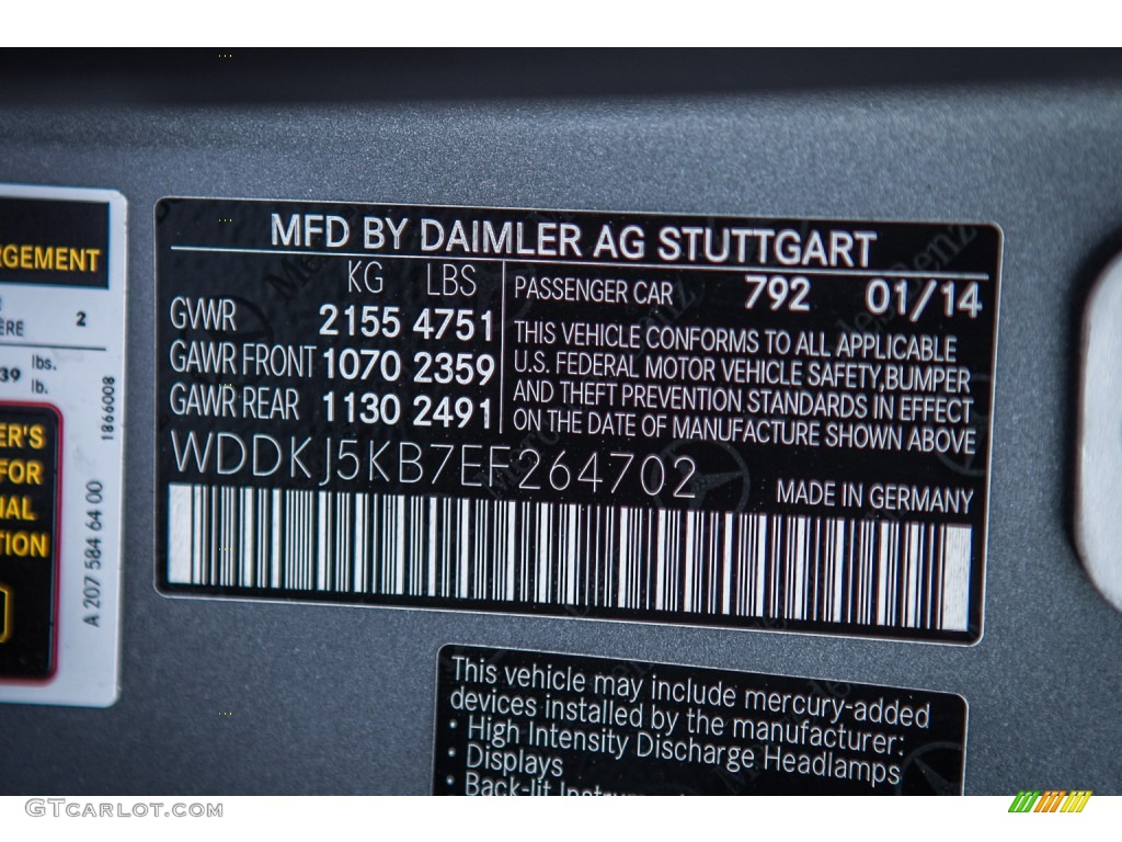 2014 E 350 Coupe - Paladium Silver Metallic / Black photo #7