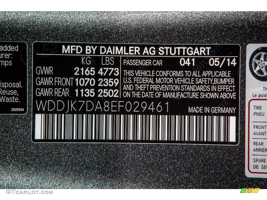 2014 SL Color Code 041 for designo Graphite Photo #94907918