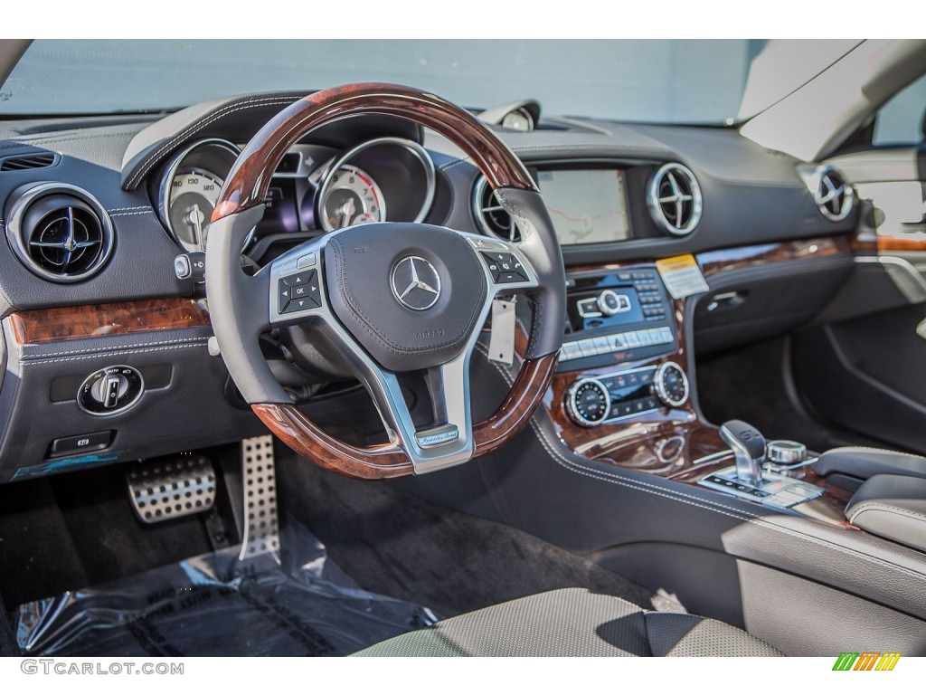 Black Interior 2014 Mercedes-Benz SL 550 Roadster Photo #94908287