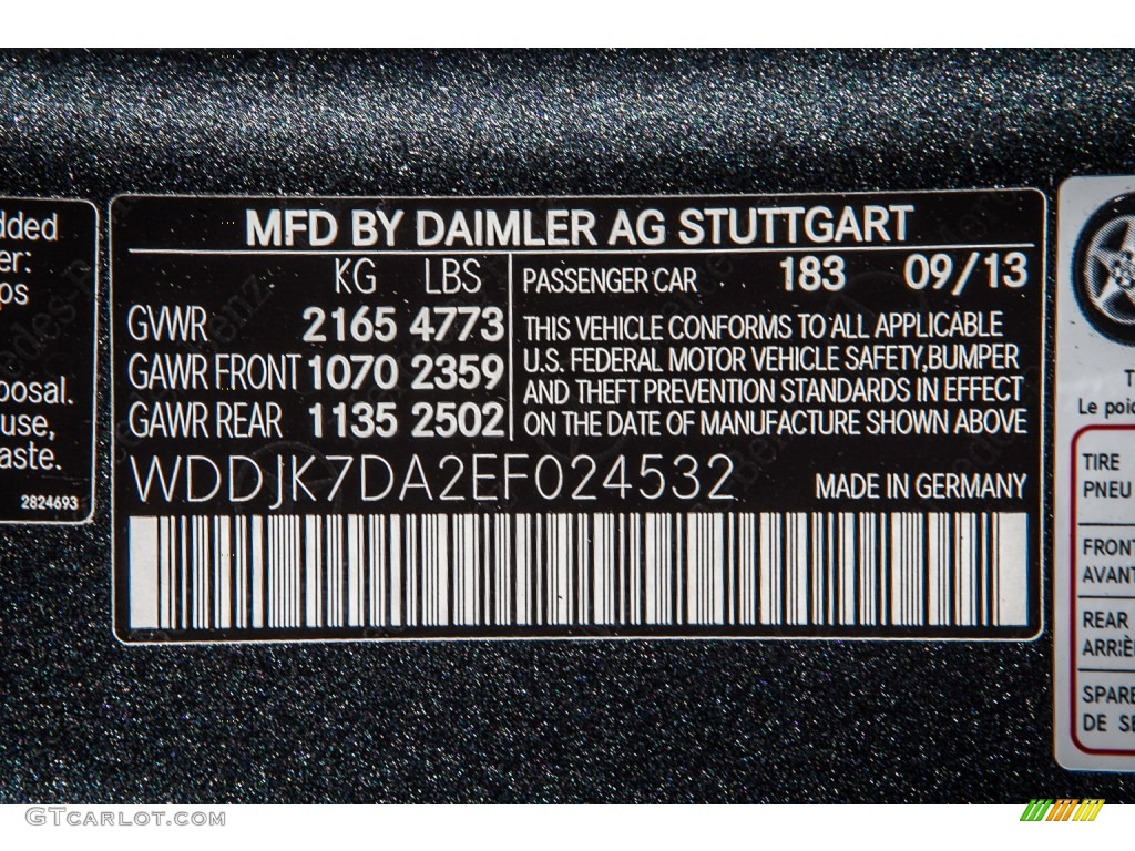 2014 SL Color Code 183 for Magnetite Black Metallic Photo #94908392