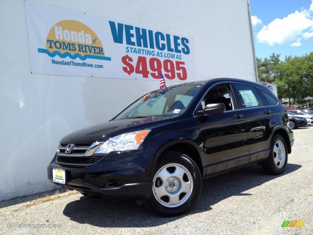 2011 CR-V LX 4WD - Crystal Black Pearl / Black photo #1