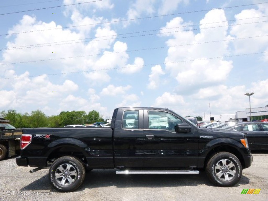 2014 F150 STX SuperCab 4x4 - Tuxedo Black / Steel Grey photo #1