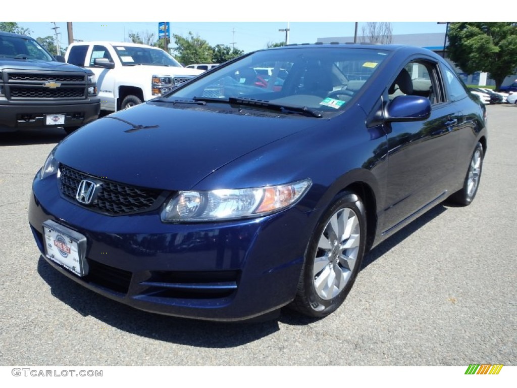 2009 Civic EX Coupe - Royal Blue Pearl / Gray photo #1
