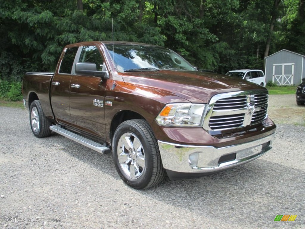 2013 1500 SLT Quad Cab 4x4 - Western Brown Pearl / Canyon Brown/Light Frost Beige photo #17