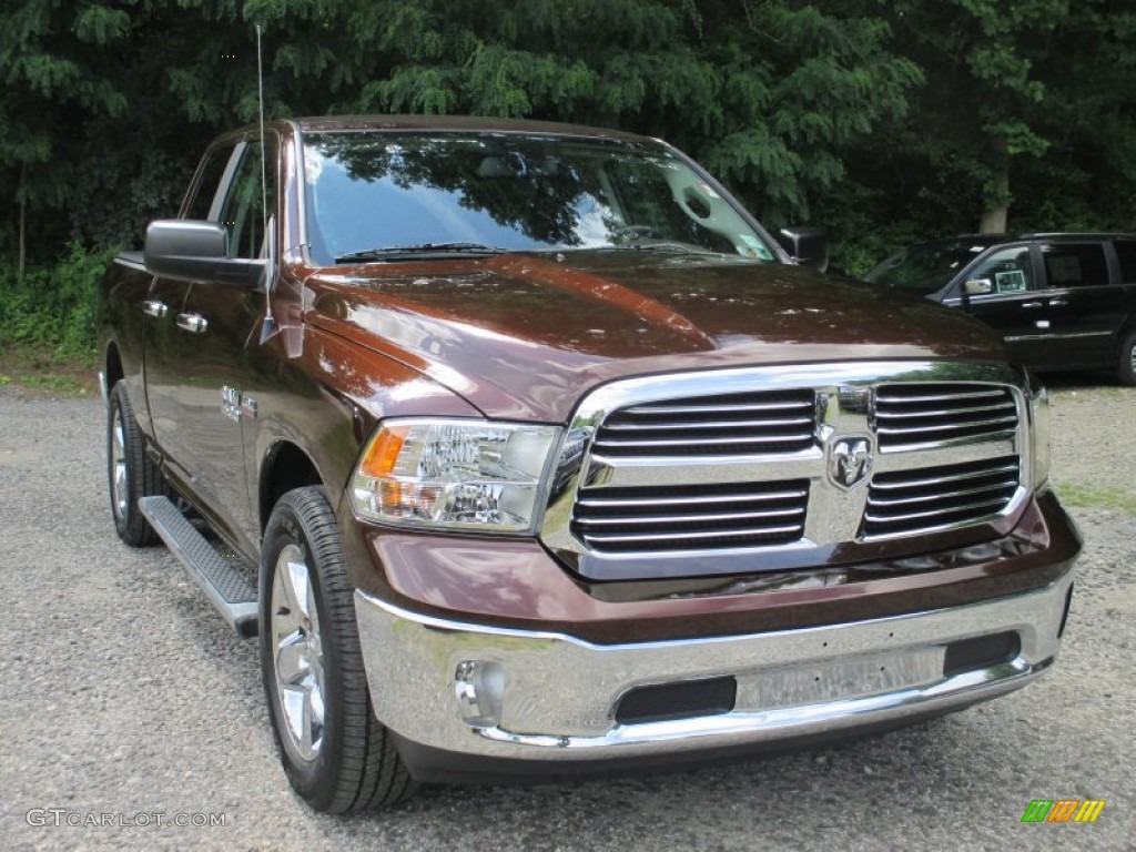2013 1500 SLT Quad Cab 4x4 - Western Brown Pearl / Canyon Brown/Light Frost Beige photo #18