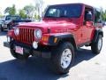 2006 Flame Red Jeep Wrangler Rubicon 4x4  photo #1