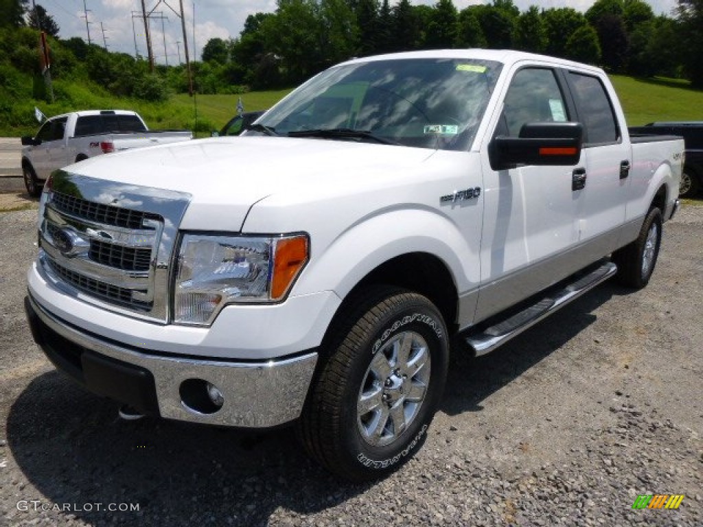 2014 F150 XLT Regular Cab 4x4 - Oxford White / Steel Grey photo #4