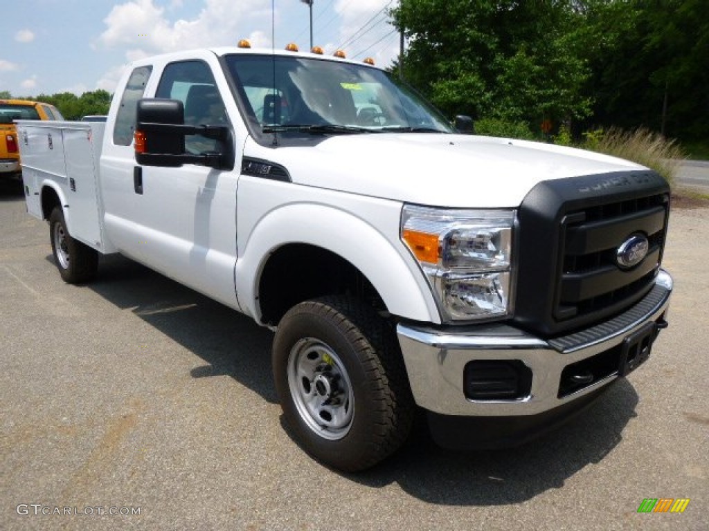 2015 F250 Super Duty XL Super Cab 4x4 Utility - Oxford White / Steel photo #2