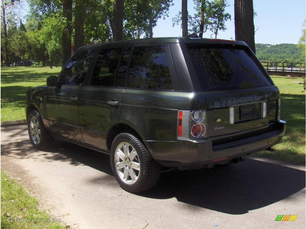 2008 Range Rover V8 HSE - Tonga Green Pearlescent / Sand photo #3