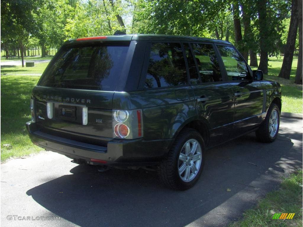 2008 Range Rover V8 HSE - Tonga Green Pearlescent / Sand photo #5