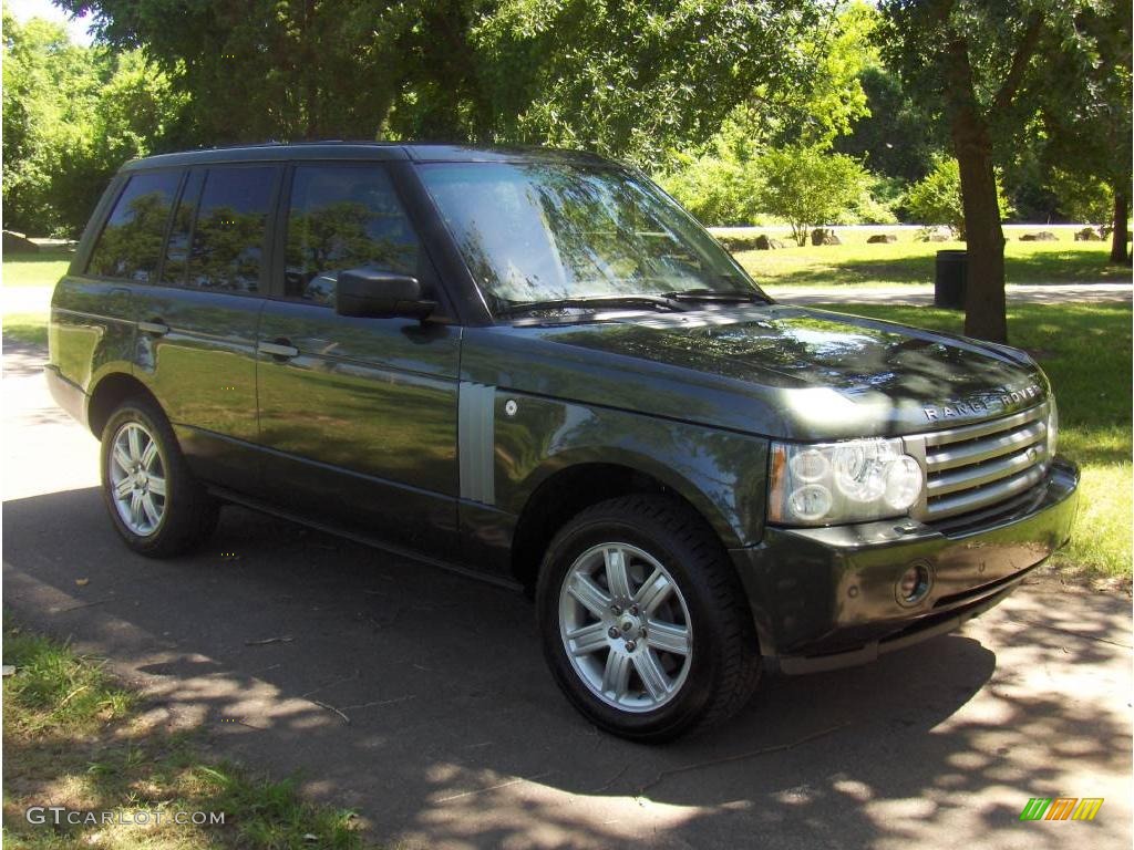 2008 Range Rover V8 HSE - Tonga Green Pearlescent / Sand photo #7