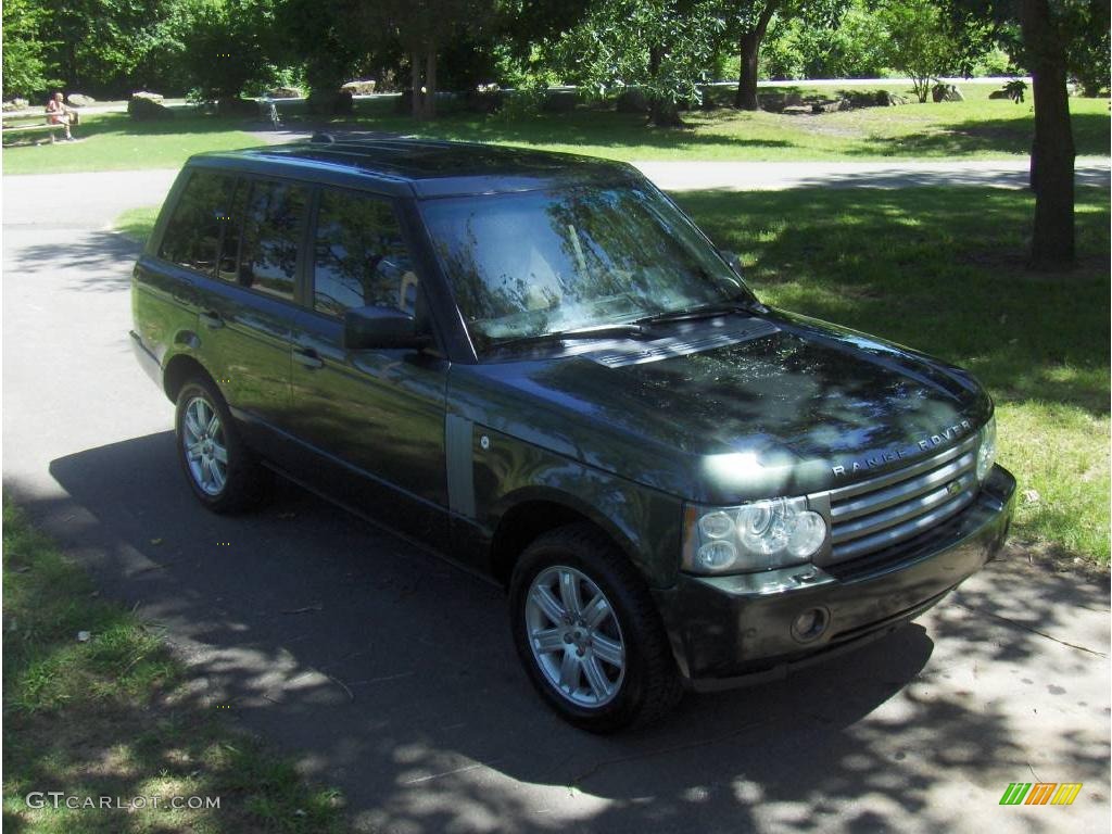 2008 Range Rover V8 HSE - Tonga Green Pearlescent / Sand photo #8