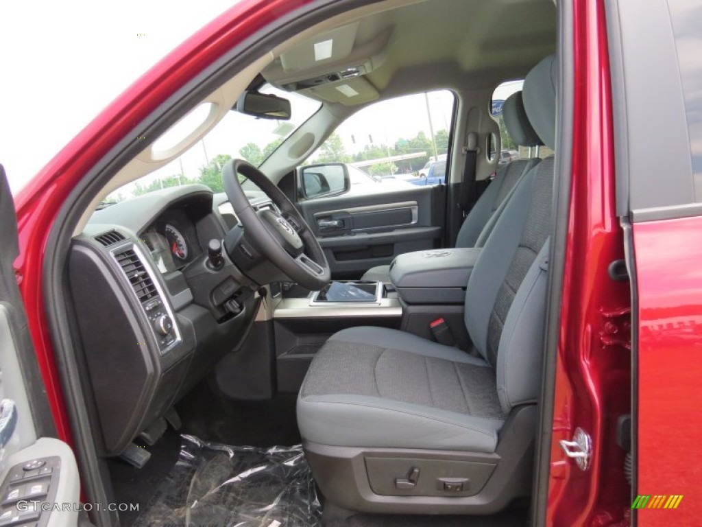 2014 1500 Big Horn Crew Cab - Deep Cherry Red Crystal Pearl / Black/Diesel Gray photo #7