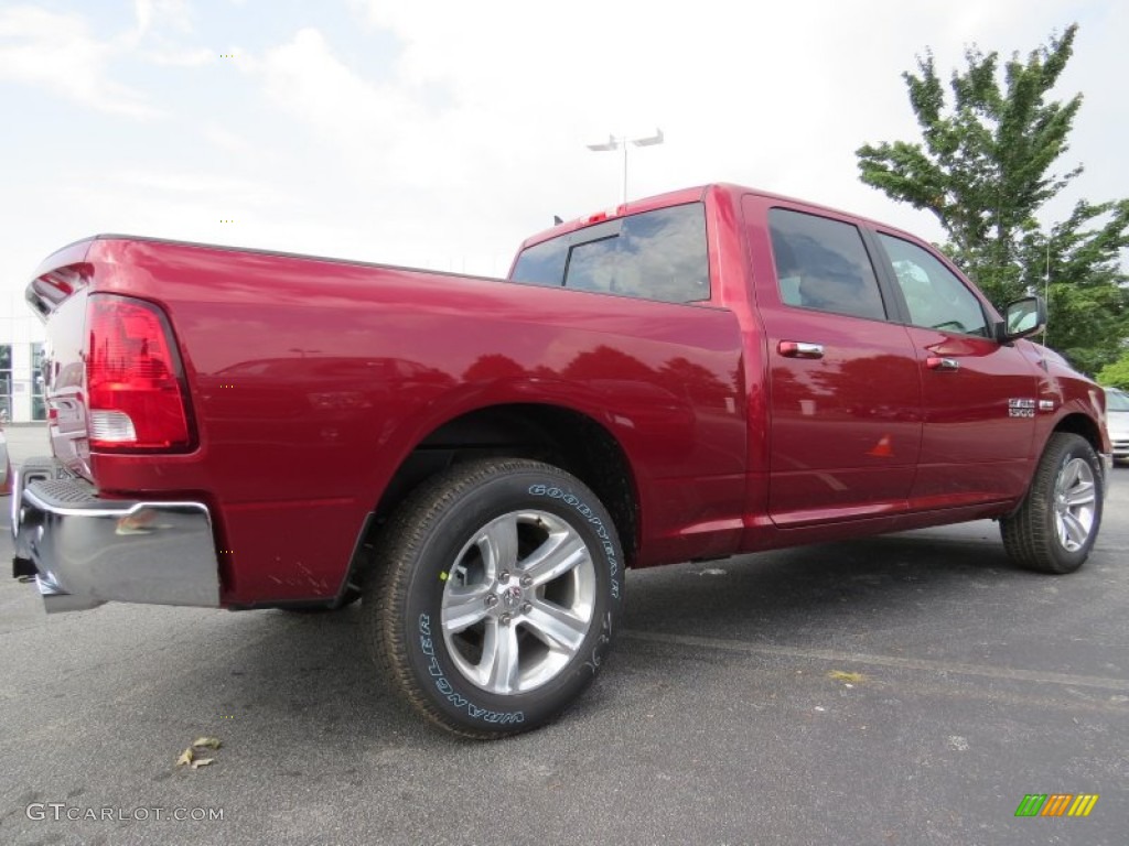 2014 1500 Big Horn Crew Cab - Deep Cherry Red Crystal Pearl / Black/Diesel Gray photo #3