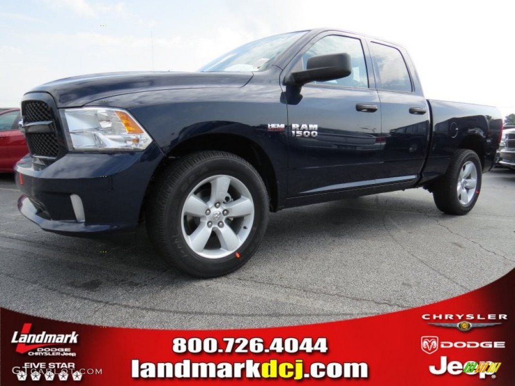 2014 1500 Express Quad Cab - True Blue Pearl Coat / Black/Diesel Gray photo #1