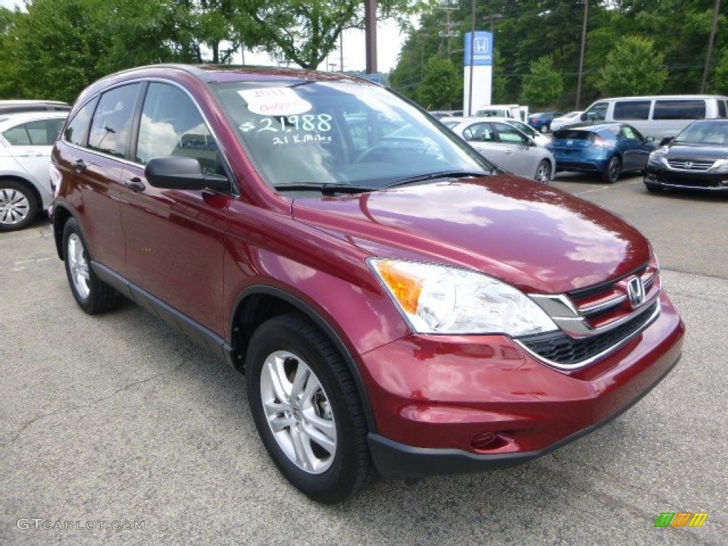 2011 CR-V EX 4WD - Tango Red Pearl / Gray photo #7