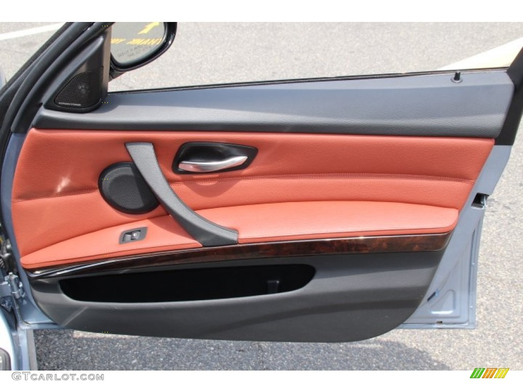 2011 BMW 3 Series 328i Sedan Chestnut Brown Dakota Leather Door Panel Photo #94926987