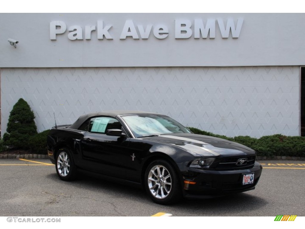 2011 Mustang V6 Premium Convertible - Ebony Black / Saddle photo #1