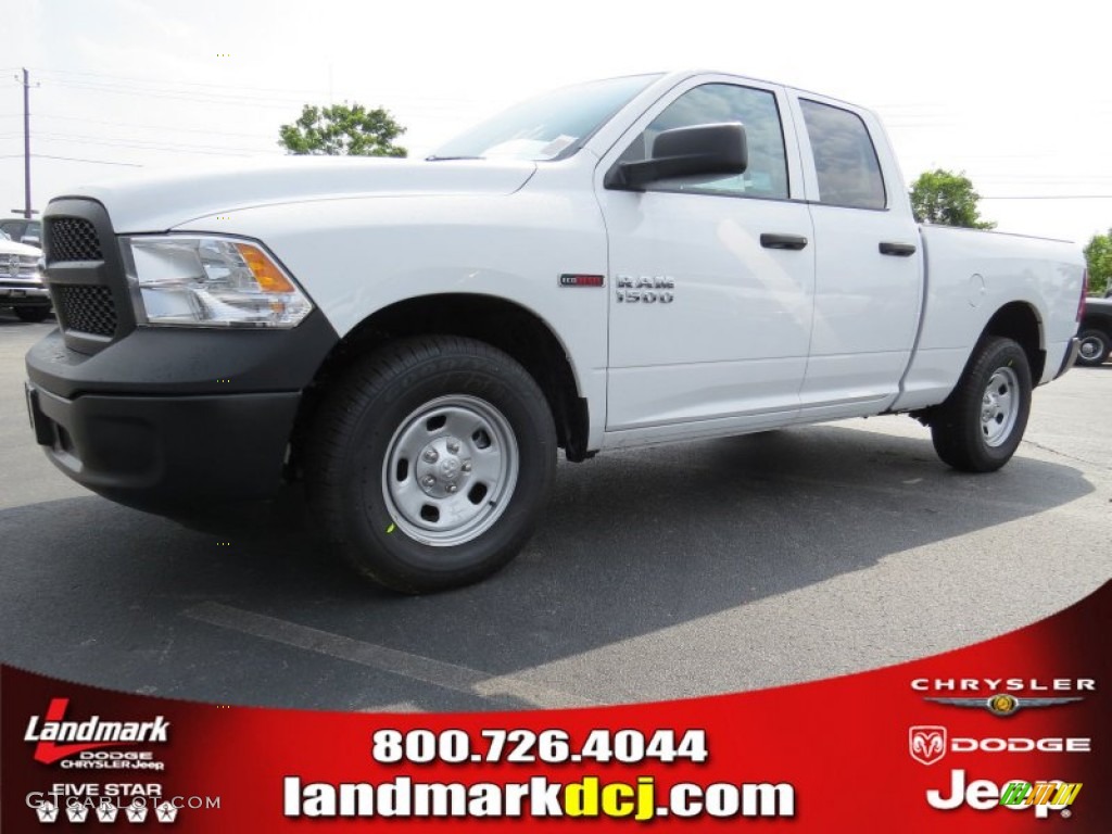 2014 1500 Tradesman Quad Cab 4x4 - Bright White / Black/Diesel Gray photo #1