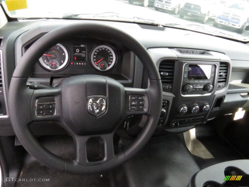 2014 1500 Tradesman Quad Cab 4x4 - Bright White / Black/Diesel Gray photo #8