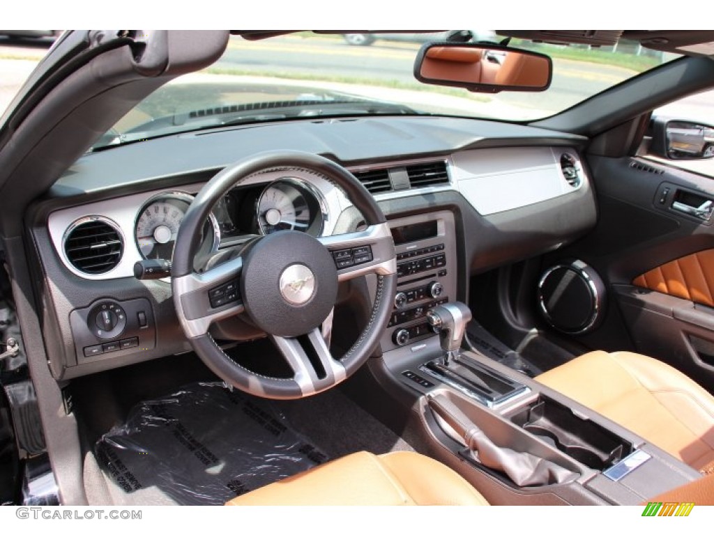 2011 Mustang V6 Premium Convertible - Ebony Black / Saddle photo #11