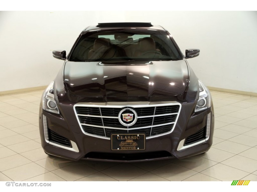 2014 CTS Sedan - Majestic Plum Metallic / Kona Brown/Jet Black photo #2