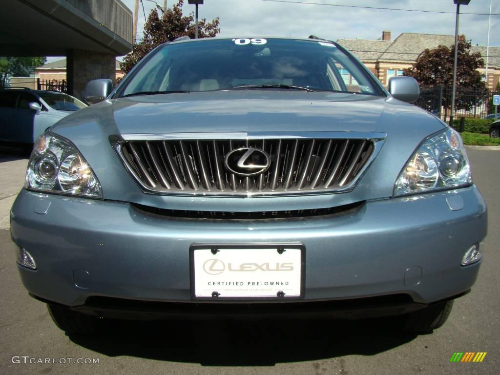 2009 RX 350 AWD - Breakwater Blue Metallic / Light Gray photo #2