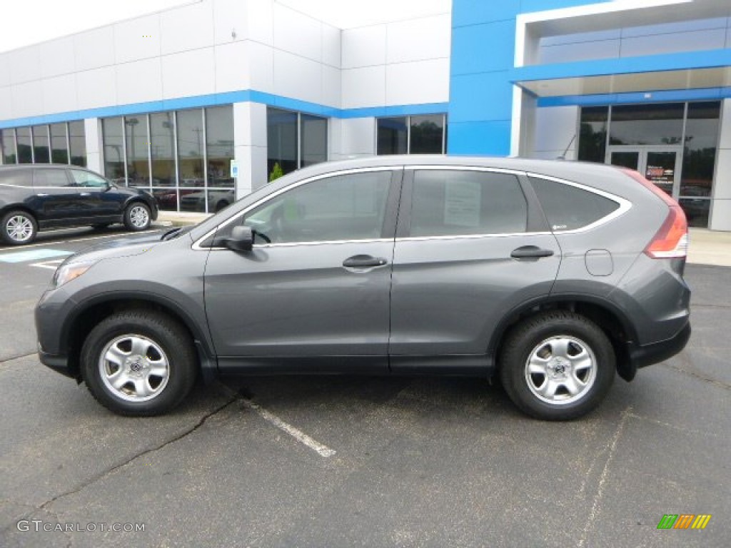 2012 CR-V LX 4WD - Polished Metal Metallic / Gray photo #2