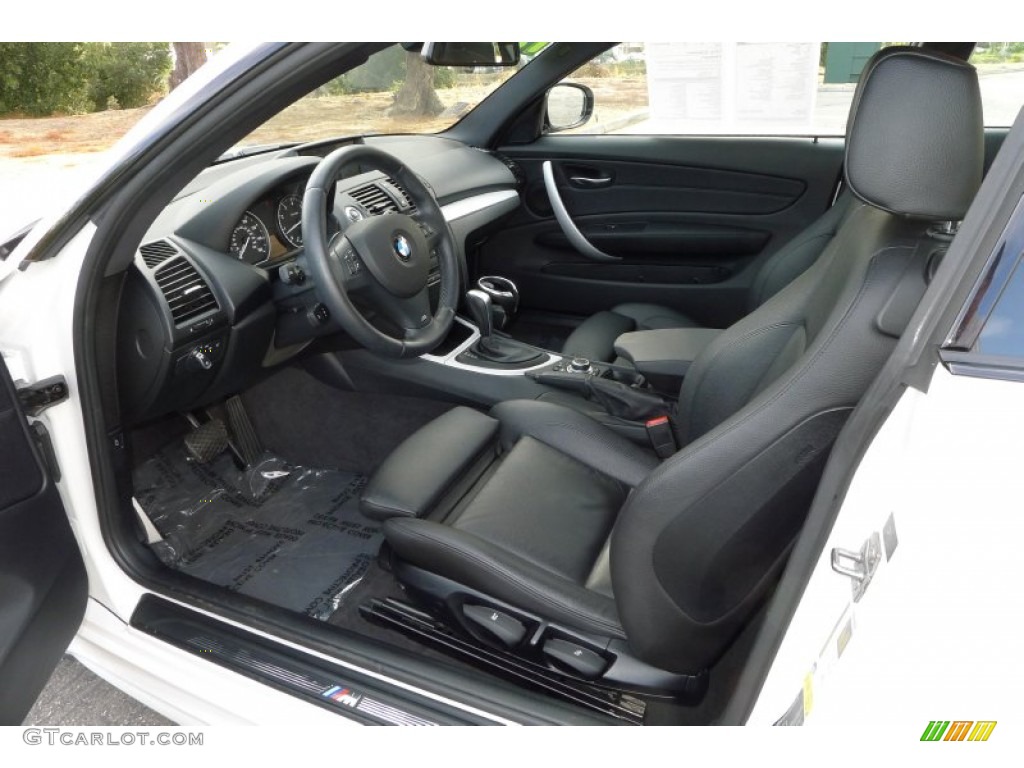 Black Interior 2012 BMW 1 Series 128i Coupe Photo #94935534