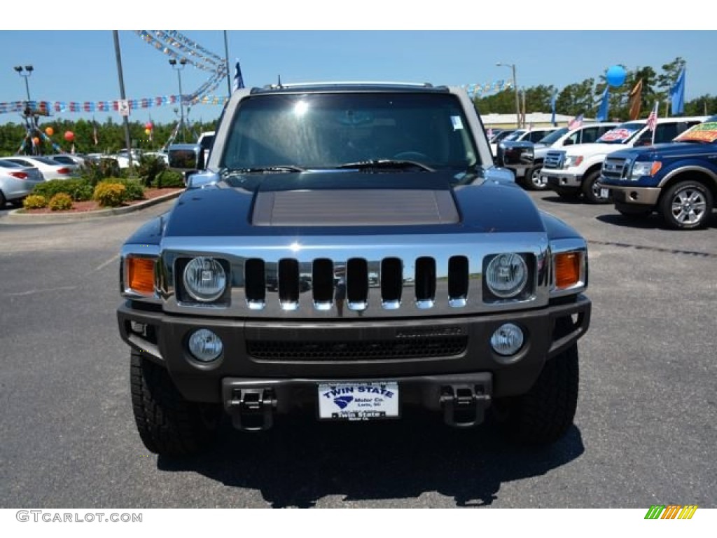 2007 H3  - Midnight Blue Metallic / Ebony Black/Pewter photo #2