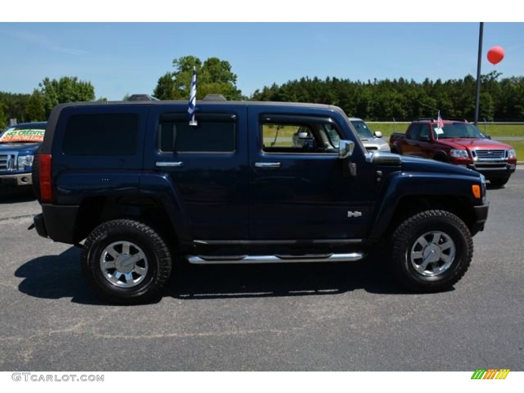 2007 H3  - Midnight Blue Metallic / Ebony Black/Pewter photo #4