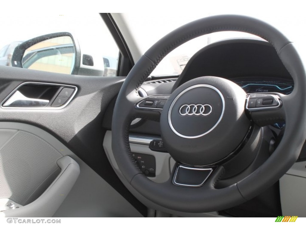 2015 Audi A3 2.0 Premium Plus quattro Titanium Gray Steering Wheel Photo #94944438