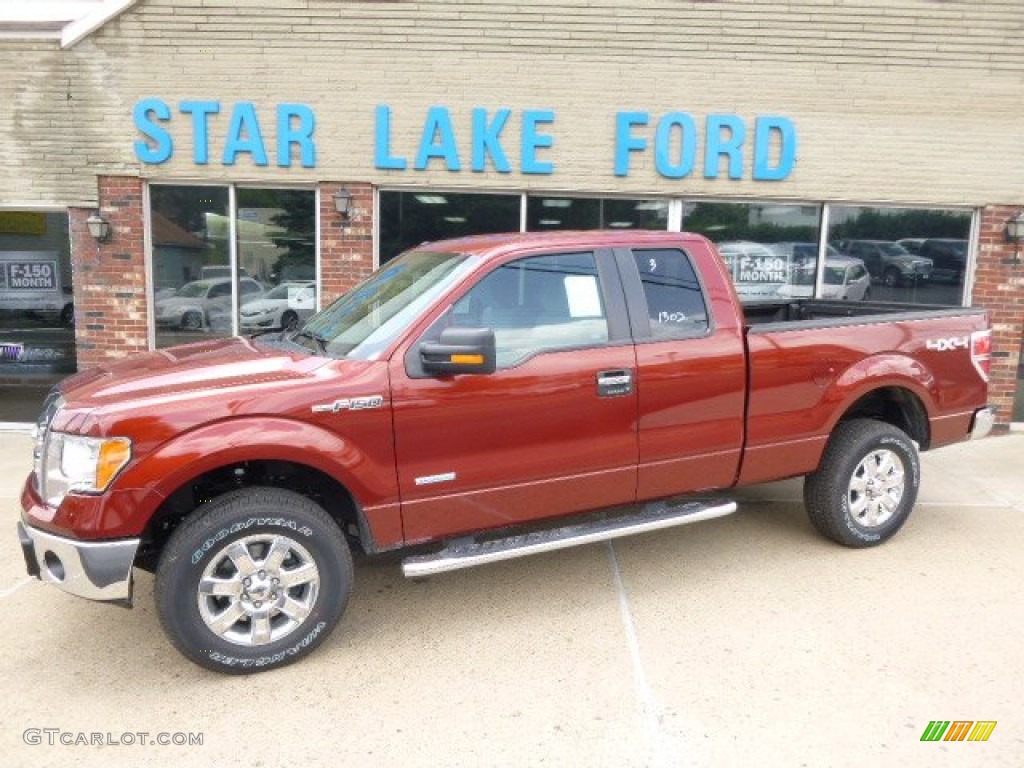 2014 F150 XLT SuperCab 4x4 - Sunset / Steel Grey photo #1