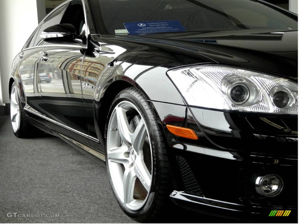 2008 S 63 AMG Sedan - Black / Black photo #2