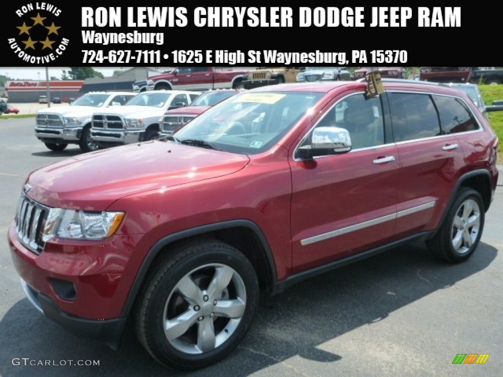 2013 Grand Cherokee Limited 4x4 - Deep Cherry Red Crystal Pearl / Black/Light Frost Beige photo #1