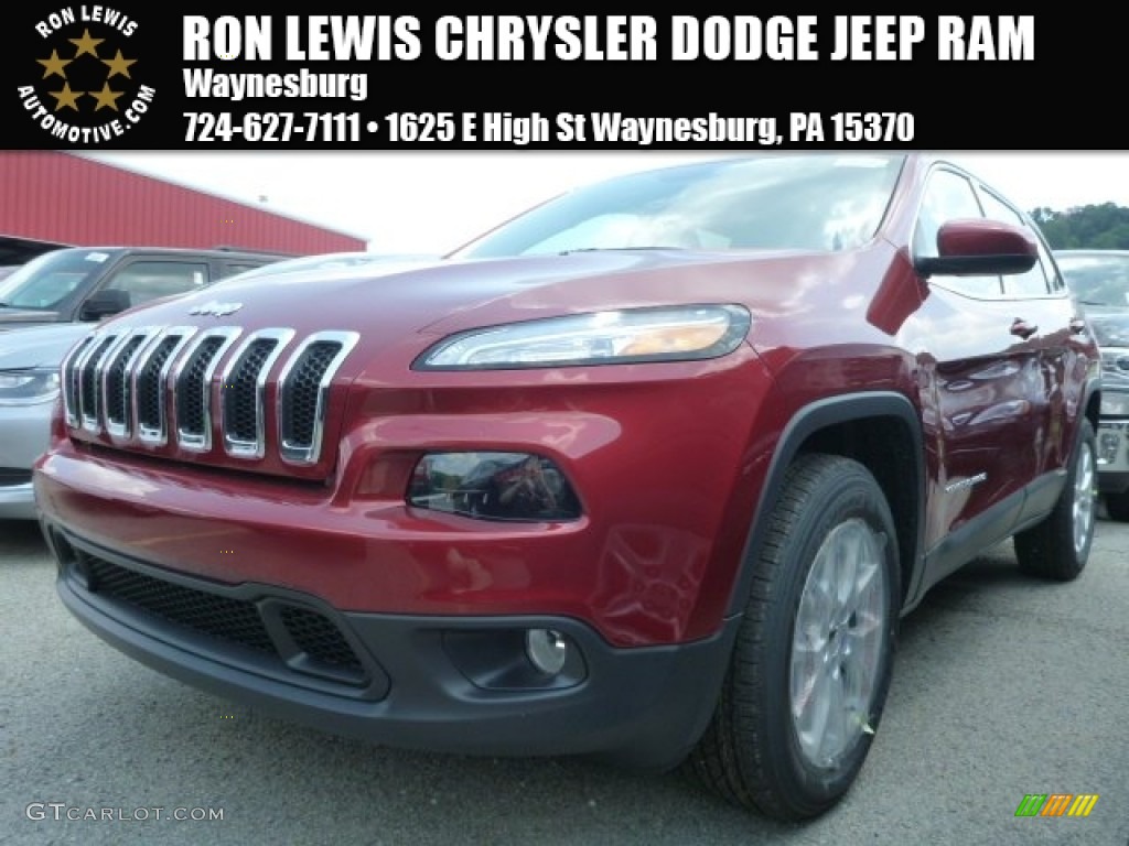 2014 Cherokee Latitude 4x4 - Deep Cherry Red Crystal Pearl / Iceland - Black/Iceland Gray photo #1