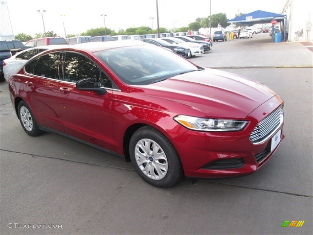 2014 Fusion S - Ruby Red / Earth Gray photo #1