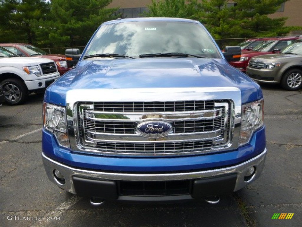 2014 F150 XLT SuperCab 4x4 - Blue Flame / Steel Grey photo #6